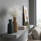 Matte Ceramic Bottle Vase Set in Green & Tan