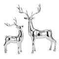 Standing Silver Deer Statues Decorative Pieces