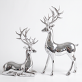 Silver Deer Statues Decorative Pieces